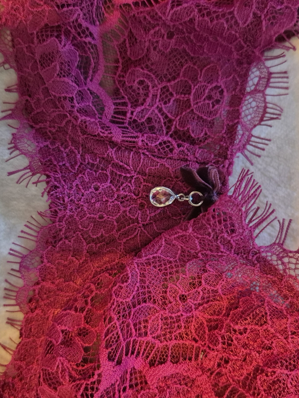 Victoria's Secret Burgundy Lace Underwire Bra - Picture 3 of 5